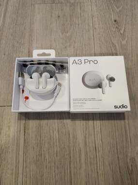 Sudio A3 Pro True Wireless Noise Cancelling Earbuds White